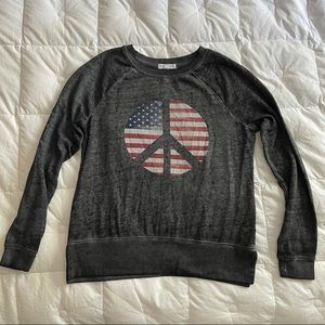 Lightweight patriotic crew neck sweatshirt